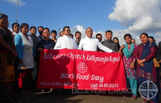 Kathmandu Diocese Provides Food in Slum for World Food Day