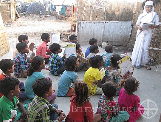 Sisters of Compassion Tutor Slum Children in Haryana