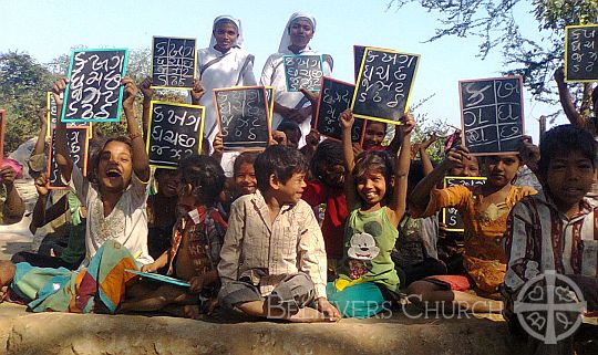 Children in a Slum Learns to Read through Literacy Classes