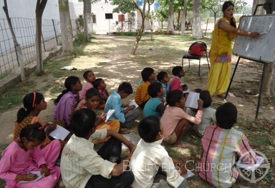 Illiterate People in the Slum Learn to Read in the Diocese of Chandigarh