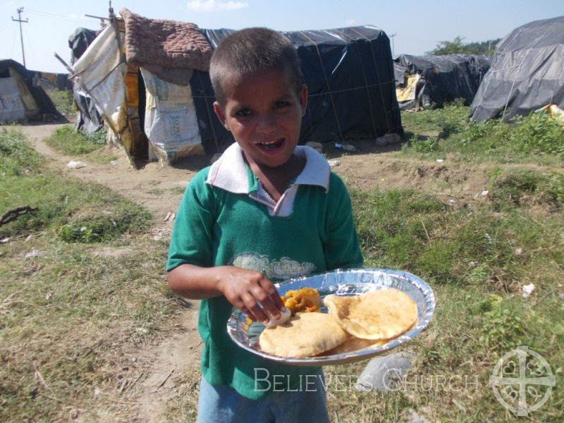 Believers Church Uttarakhand provides food for slum children on World Food Day