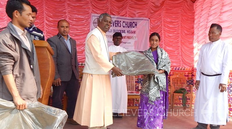 Bishop B. Sunderraj Distributes Mosquito Nets and Blankets to 400 People in Diocese of Dhemaji