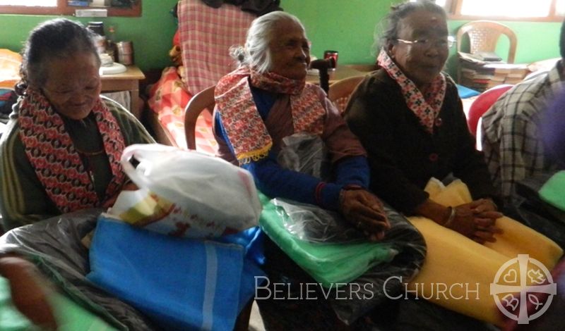 Women’s Fellowship Members Distributes Blankets and Mosquito Nets in an Old Age Home on Founder’s Day