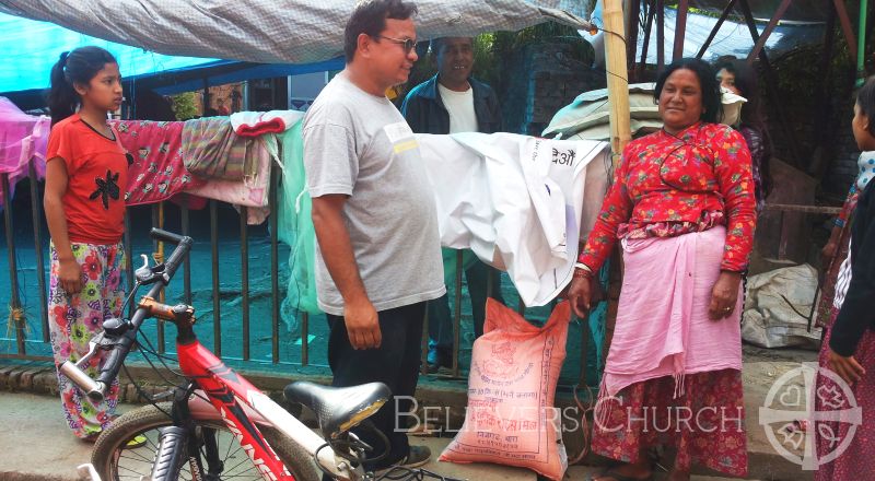 Diocese of Kathmandu Provides Shelter Tents to 10 Families in Lalitpur District