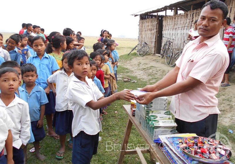 Over 2,000 Children Benefit Through School Supply Distribution Programs in Diocese of Dhemaji  