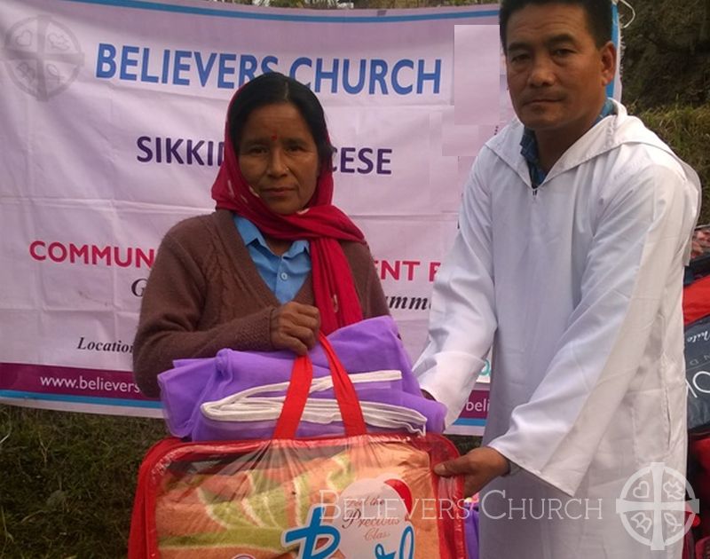 Believers Church Helps 100 People to Stay Warm in Sikkim 