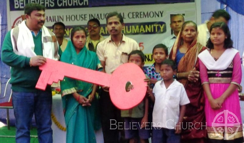 Believers Church Hands Over the House Keys to 17 Cyclone Phailin-Hit Families in Bhubaneswar