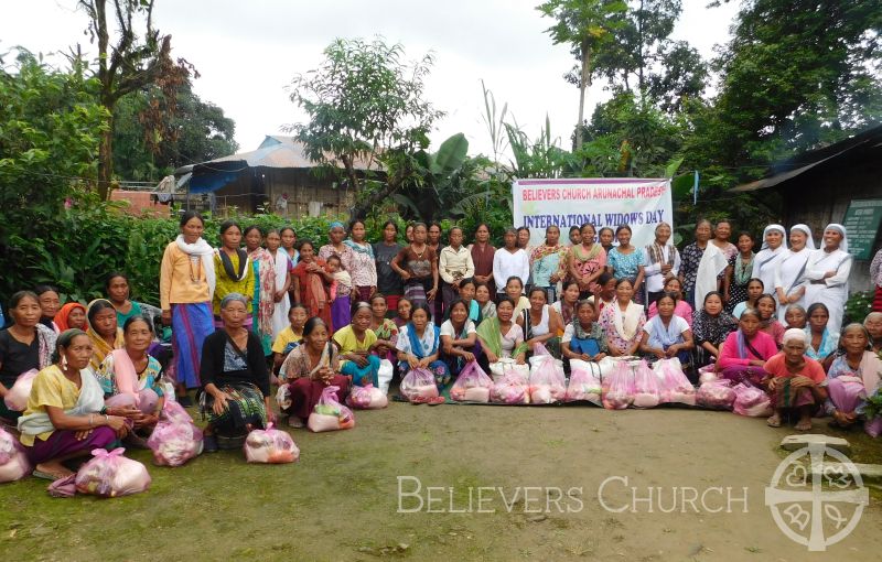 Believers Church Changlang Gifts Dry Ration to 110 Widows on International Widows Day