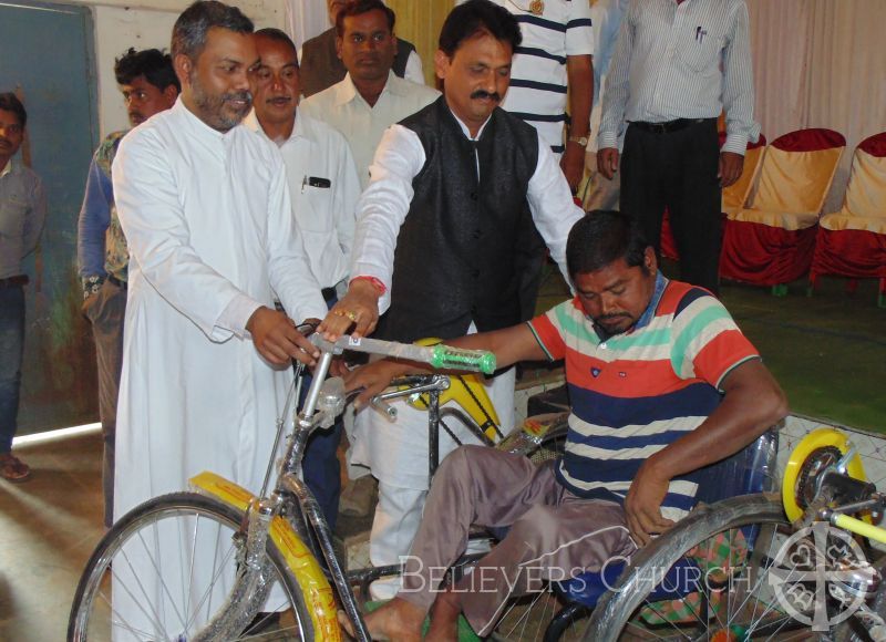 73 Poor Disabled People Receive Tricycles in Diocese of Bilaspur