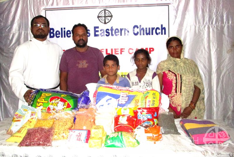 Dry Rations Distributed to Flood-Displaced Families in Diocese of Dehradun
