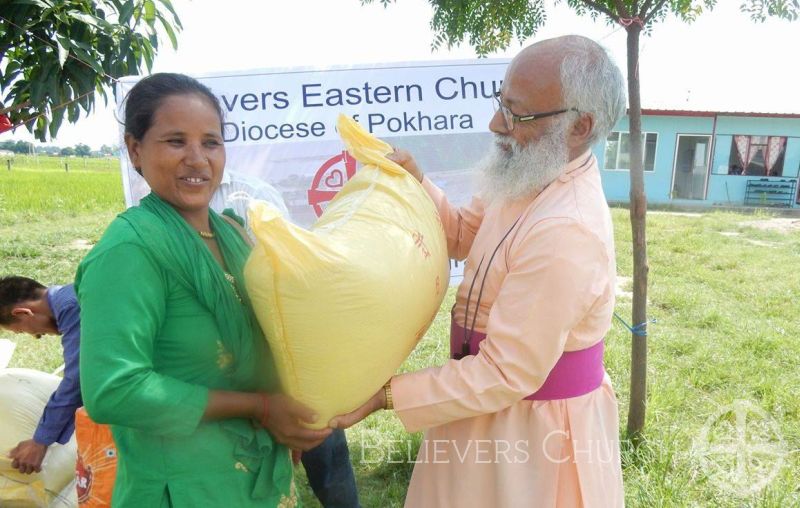 Relief Materials Distributed to Flood-Affected Families in Diocese of Pokhara